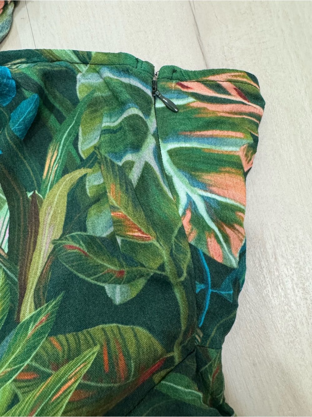 FARM Rio Anthropologie Foliage Jungle Green Cut Out Halter Cover-Up Midi Dress M - Picture 11 of 14